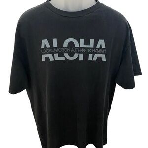 LOCAL MOTION “Auth-N-Tik Hawaii” Surf Tee Shirt Men XL